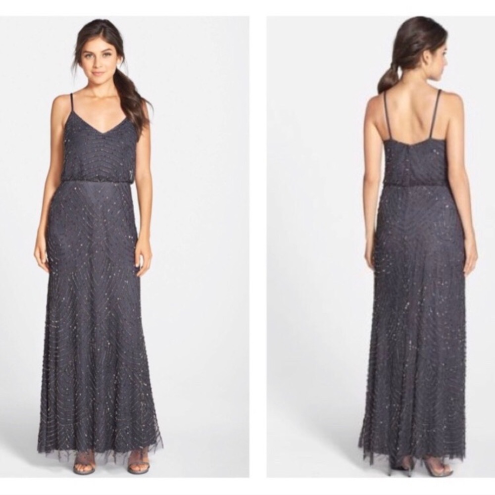 COPY - Adrianna Papell Art Deco Long Blouson Dress